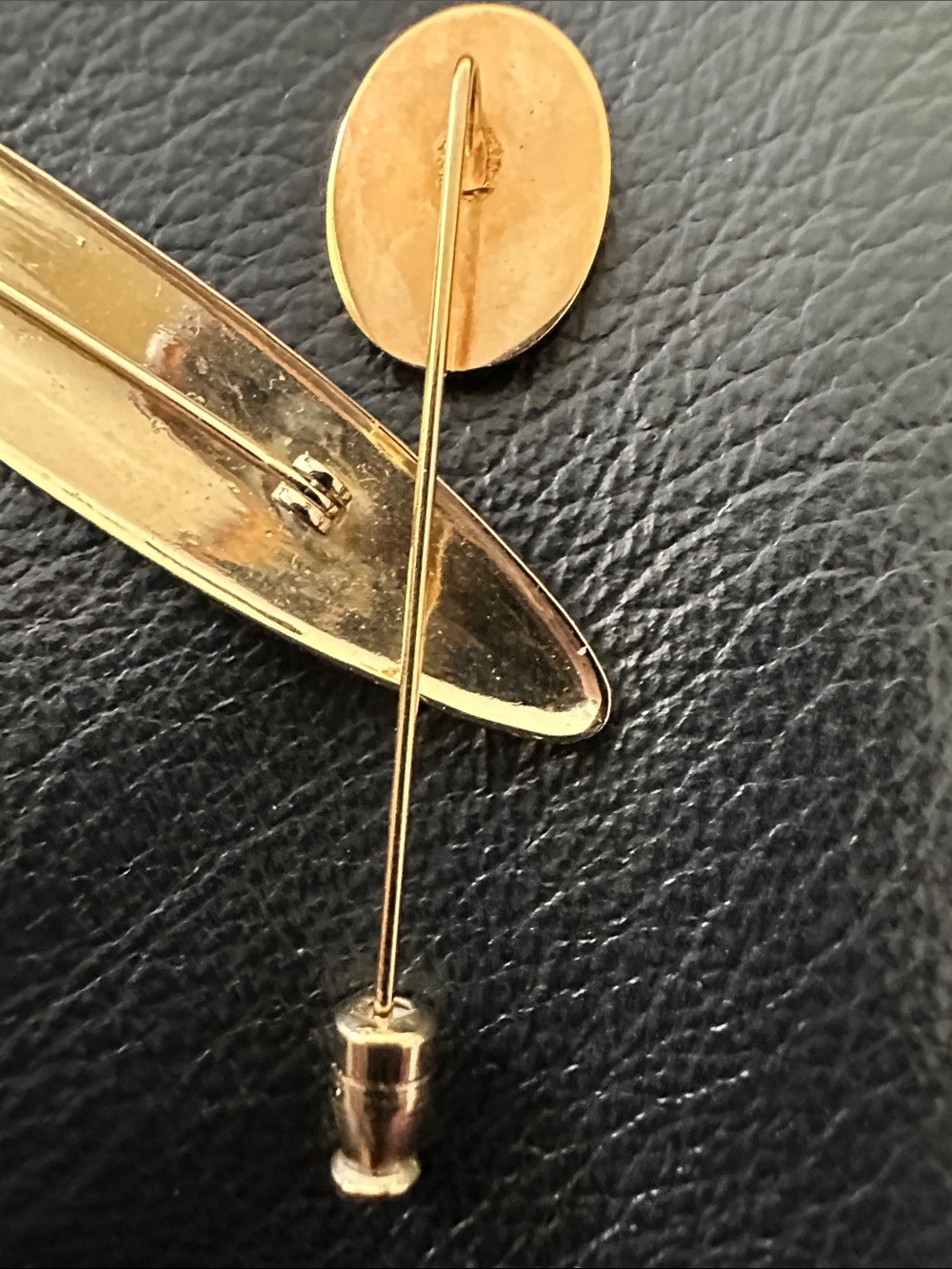 Vintage Gold Floral art nouveau inspired Brooch and Stick Pin - Picture 5 of 5